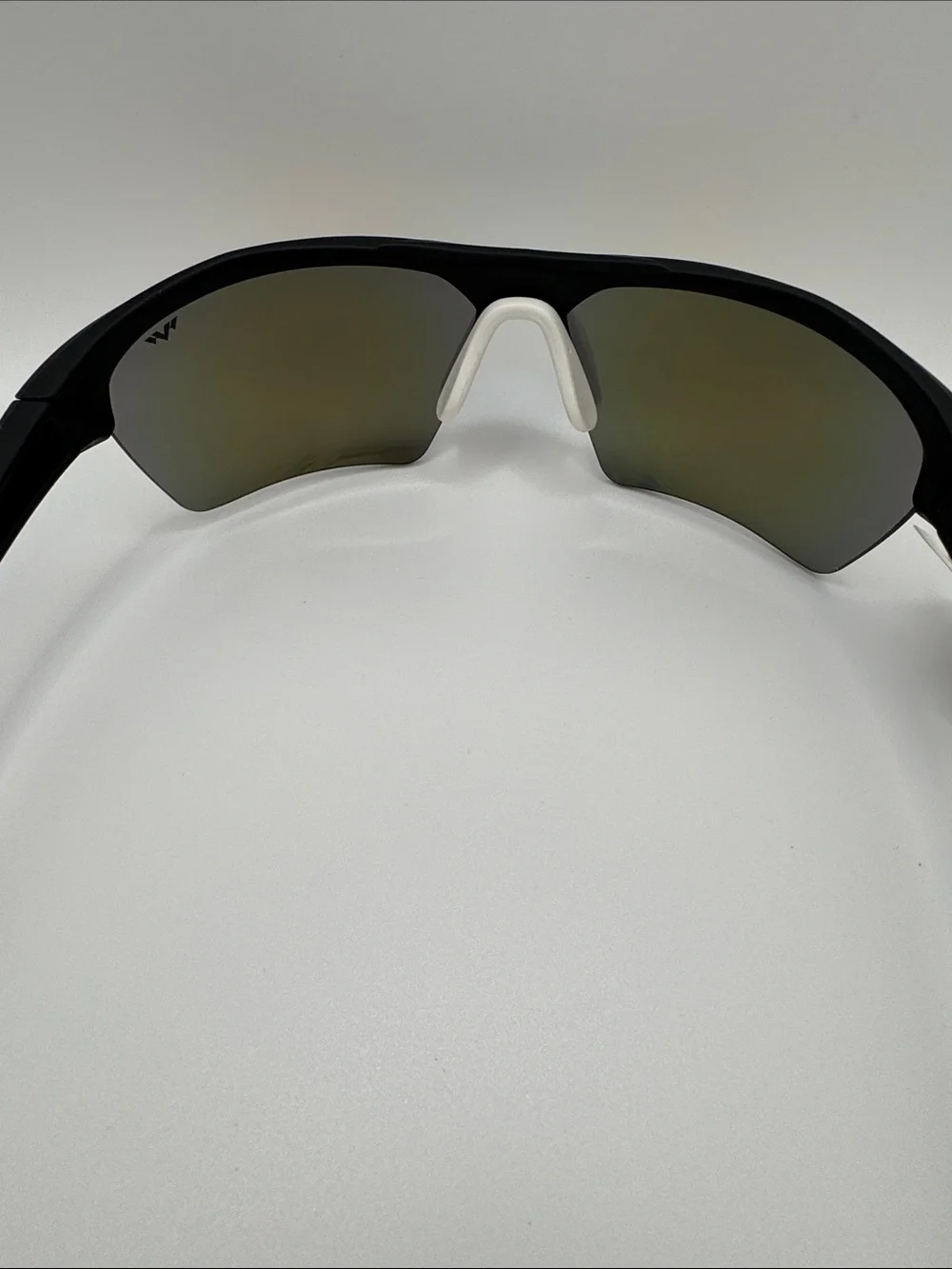 Sport Wrap Sunglasses with Yellow Mirrored Lenses